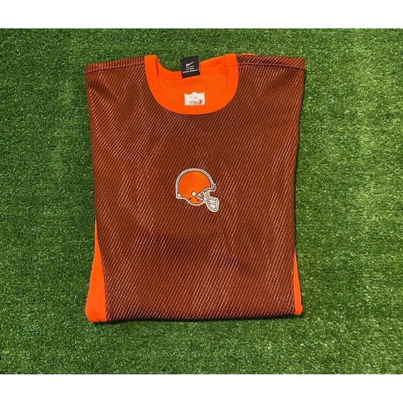 Vintage Cleveland Browns shirt large Nike orange adult 90s Y2K long sleeve - Picture 1 of 11